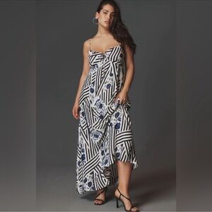 Anthropologie Maeve Black and White Maxi Dress